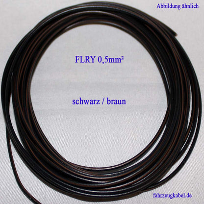 FLRY 0,5mm schwarz/braun Kabel für Kfz