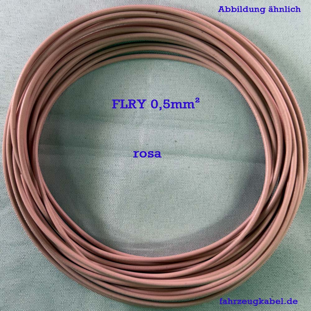 Kfz Kabel FLRY 0,5mm² rosa 5m Kfz Kabel kaufen