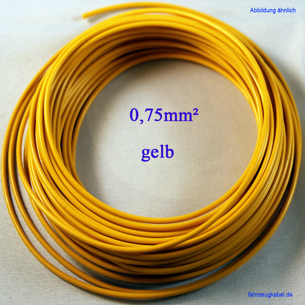 Kabelring gelb 0,75mm² Kfz Kabel kaufen