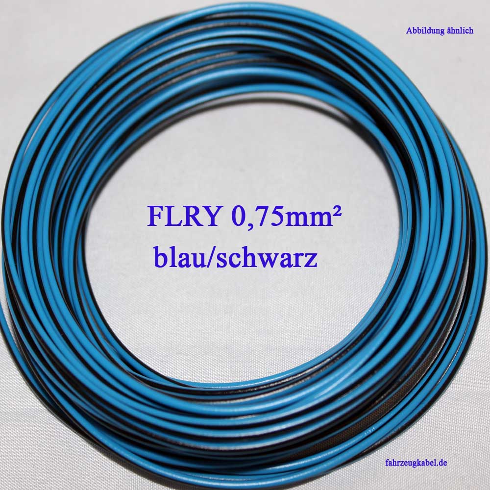 Kabelring blau-schwarz 0,75mm² Kfz Kabel kaufen