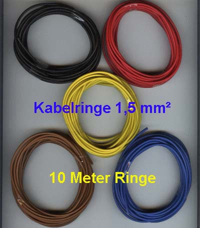 Kabelringe 1,5mm² 10 Meter Kabel für Kfz