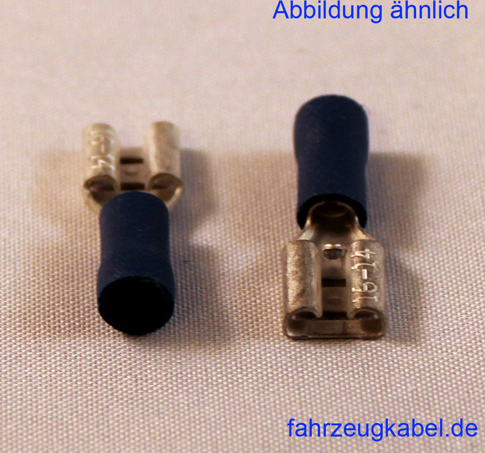 Kabelschuhe teilisoliert blau