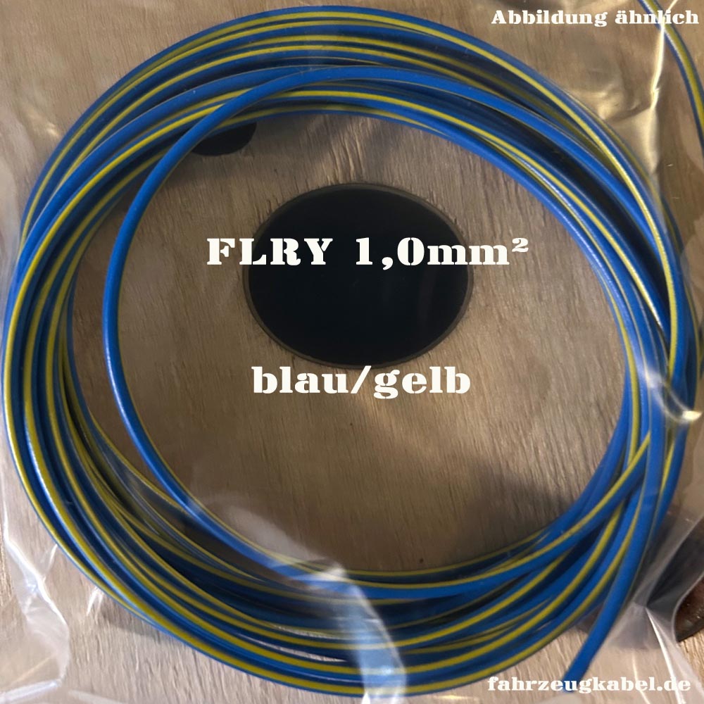 Kabelringe 1,0mm² blau-gelb 5 Meter Kabel für Kfz jetzt kaufen