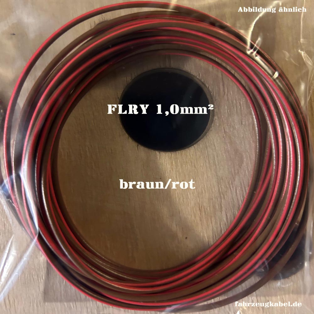 Kabelringe 1,0mm² braun-rot 5 Meter Kabel für Kfz jetzt kaufen
