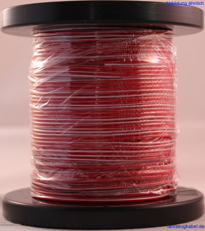 Spule mit rot weisser Litze 0,75mm² vor weißem Hintergrund