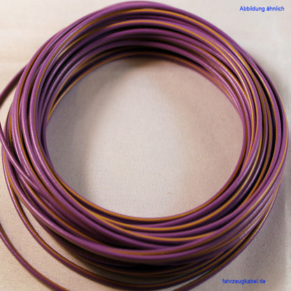 Kabelring violett-gelb