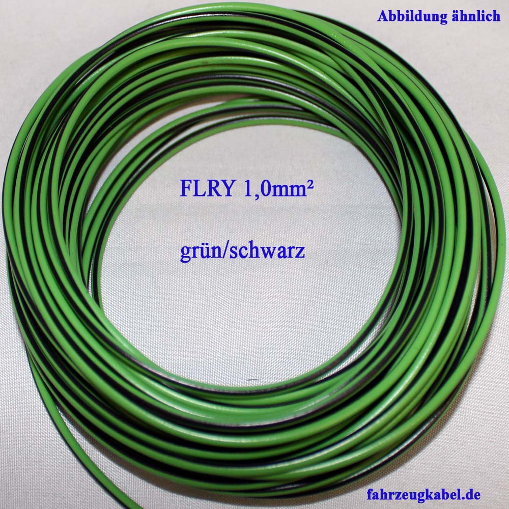 Kabelringe 1,0mm² grün-schwarz 10 Meter Kabel für Kfz jetzt kaufen