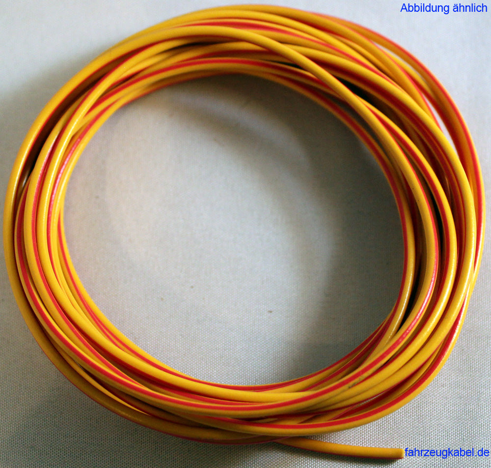 Kabelringe 1,0mm² gelb-rot 5 Meter Kabel für Kfz jetzt kaufen
