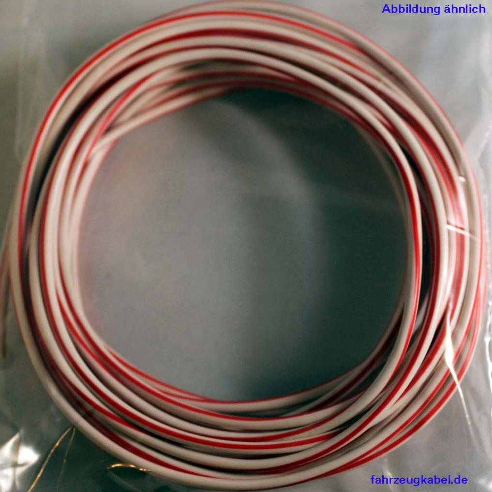 Kfz Kabel 1,5mm² weiß rot 5 Meter kaufen