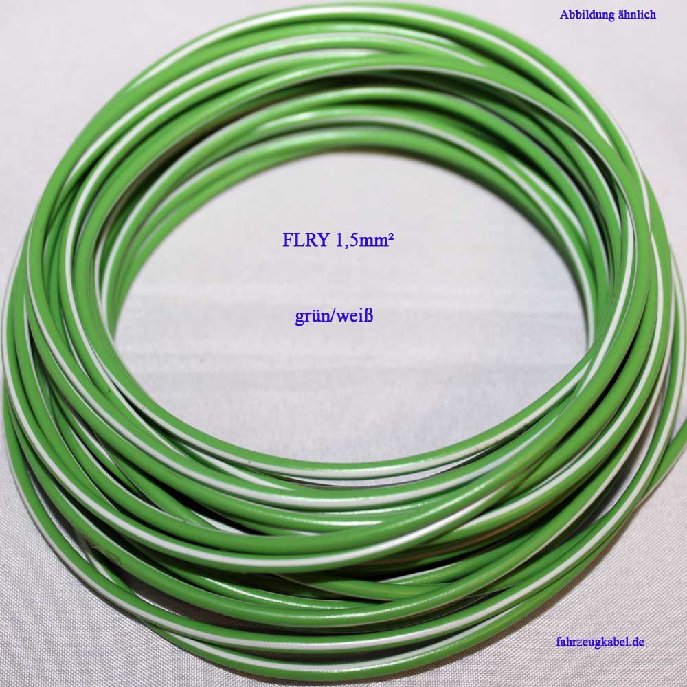 FLRY 1,5mm² grün-weiß 10 Meter