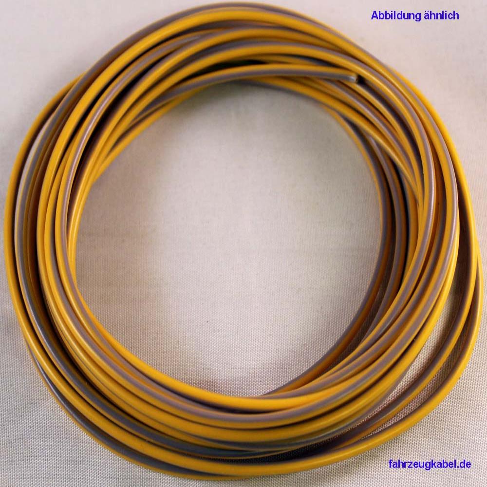 Kfz Kabel 1,5mm² gelb grau 5 Meter kaufen