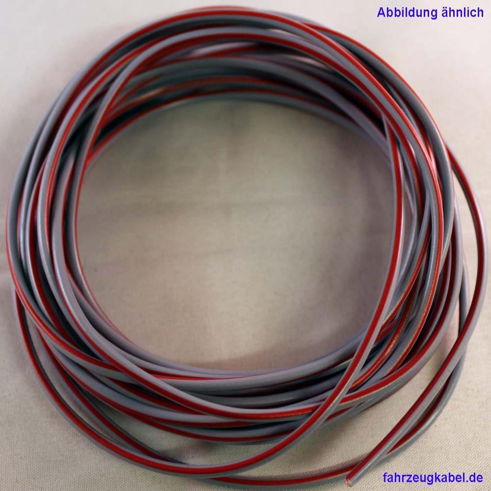 Kfz Kabel 1,5mm² grau rot 5 Meter kaufen