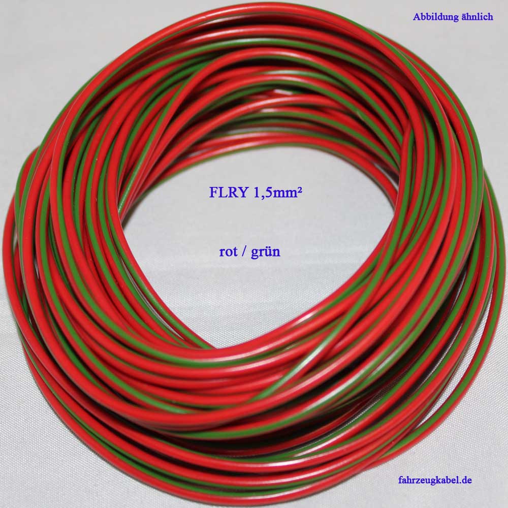 FLRY 1,5mm² rot-grün 10 Meter