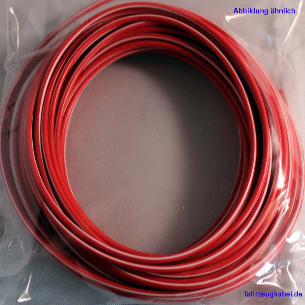 FLRY 1,5mm² rot-weiß 10 Meter