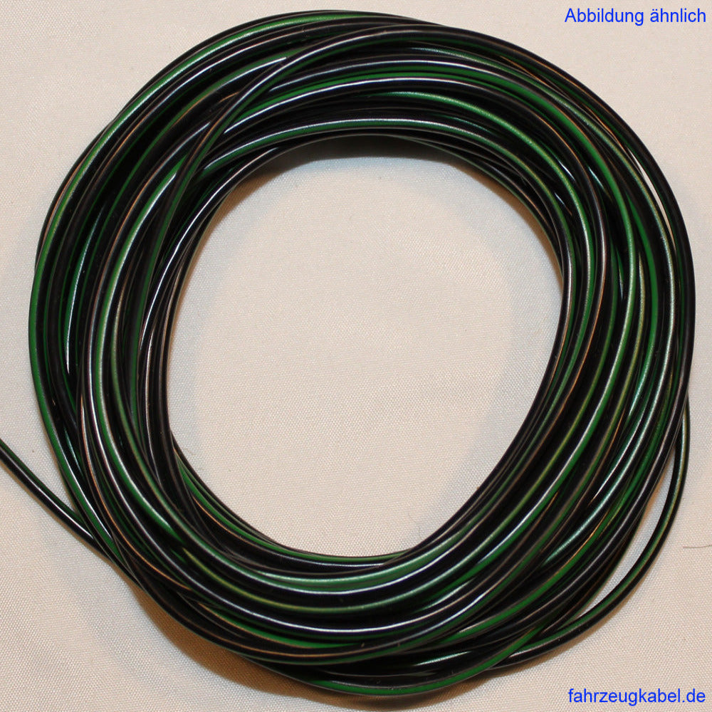 FLRY 1,5mm² schwarz-grün 10 Meter