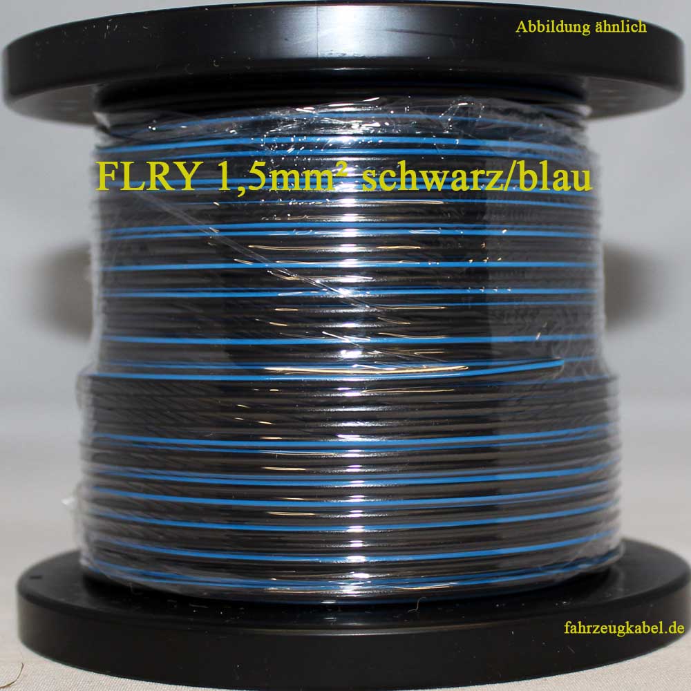 FLRY 1.5 mm² Fahrzeugleitung, Grau-Blau (25m-Spule) in KFZ-Elektrik >  KFZ-Leitungen mit 1,5mm²