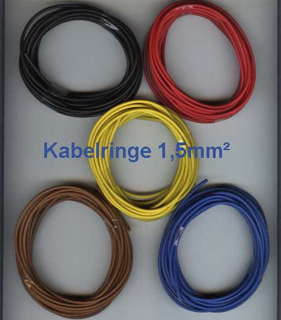 Kabelringe 1,5mm² 5 Meter Kabel für Kfz