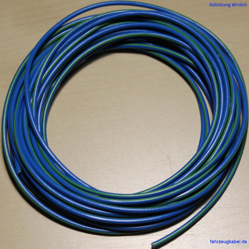 Kabelringe 1,0mm² blau-grün 10 Meter Kabel für Kfz jetzt kaufen