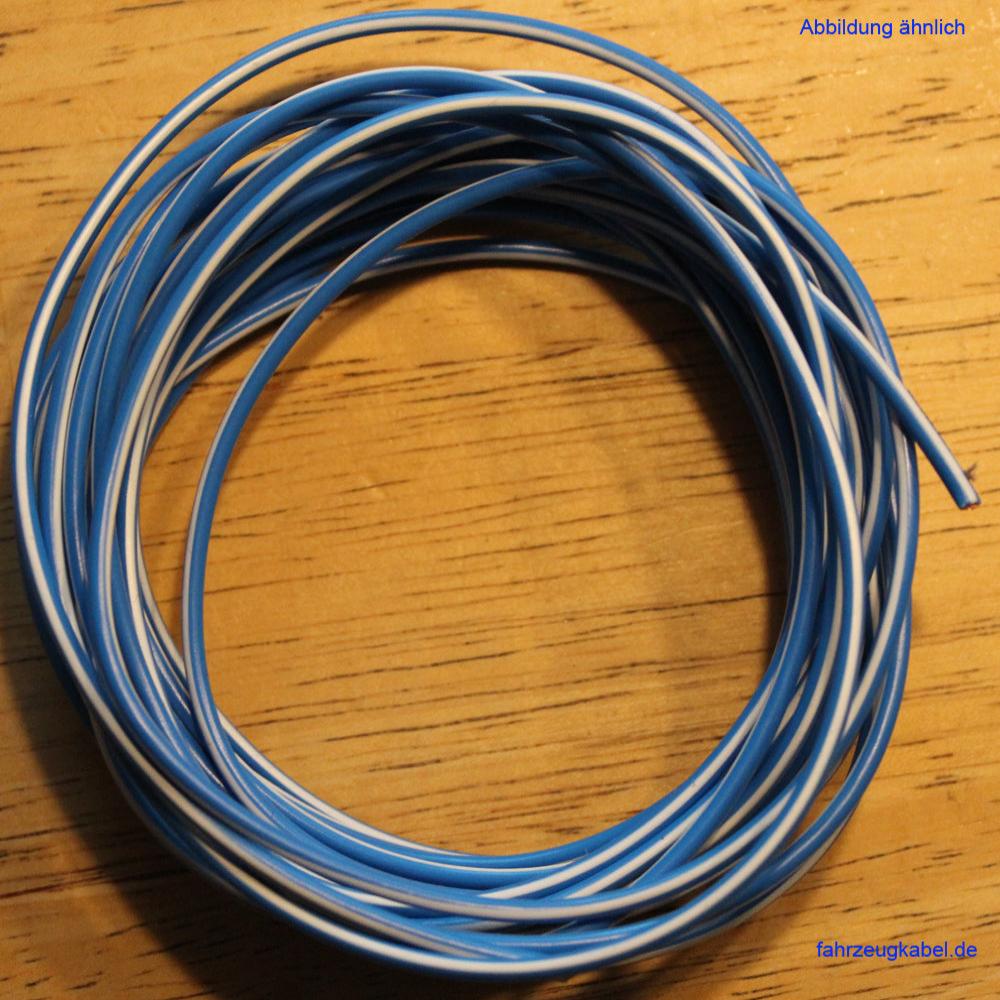 Kfz Kabel 1,5mm² blau weiß 5 Meter kaufen