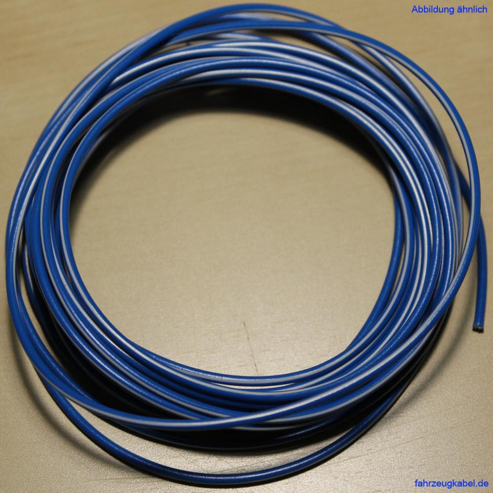 Kabelringe 1,0mm² blau-weiß
 5 Meter Kabel für Kfz jetzt kaufen