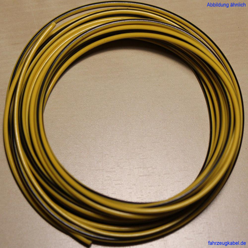 Kabelringe 1,0mm² gelb-schwarz 5 Meter Kabel für Kfz jetzt kaufen