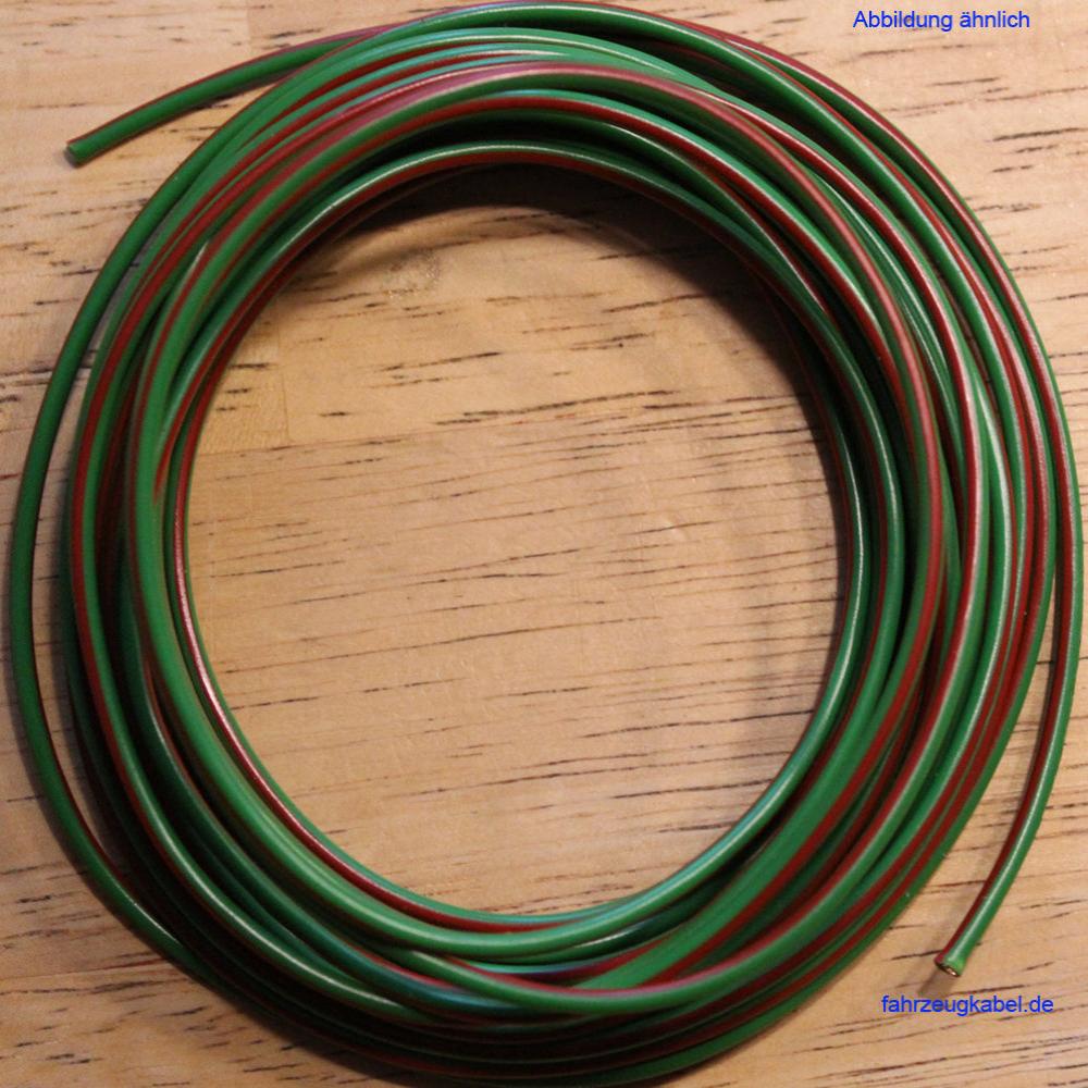 Kfz Kabel 1,5mm² grün rot 5 Meter kaufen