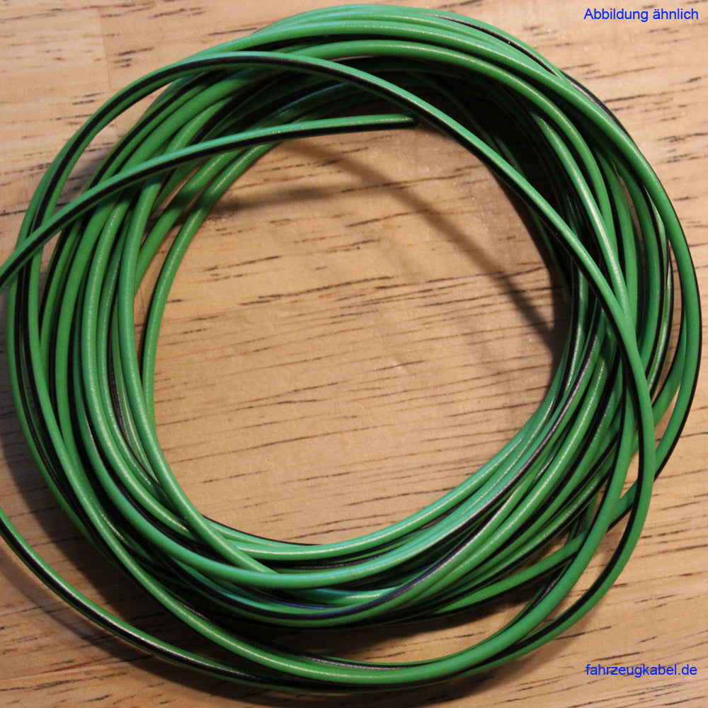 Kfz Kabel 1,5mm² grün schwarz 5 Meter kaufen