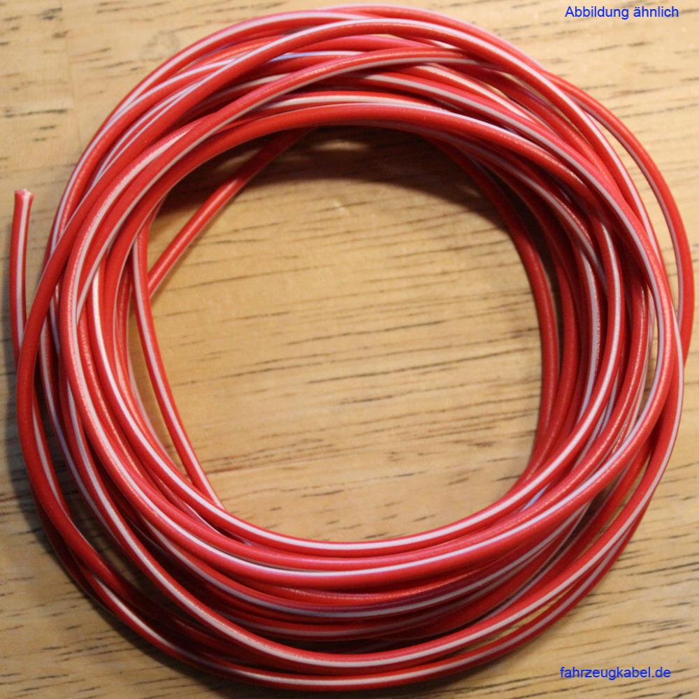 Kfz Kabel 1,5mm² rot weiß 5 Meter kaufen