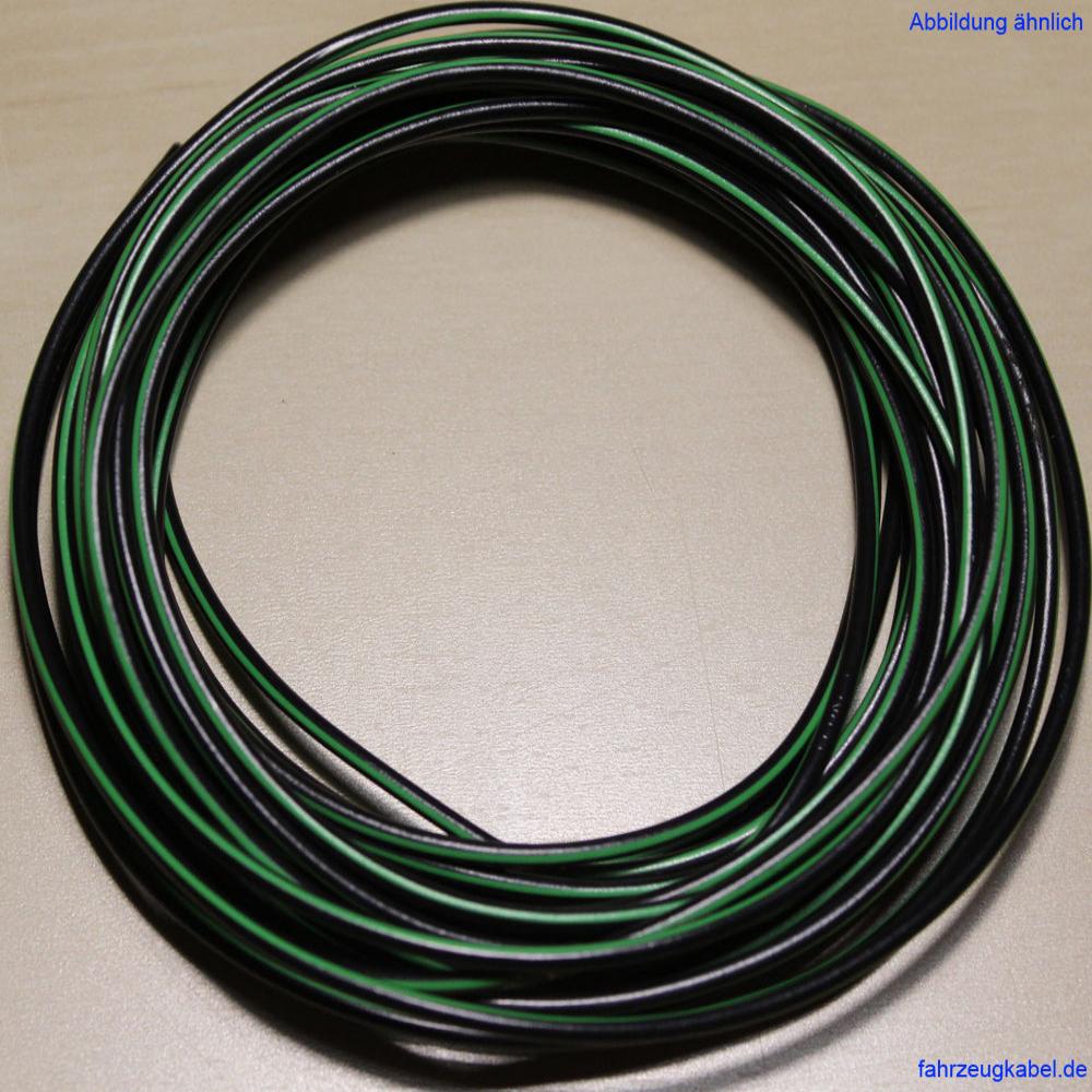 Kabelringe 1,0mm² schwarz-grün 5 Meter Kabel für Kfz jetzt kaufen