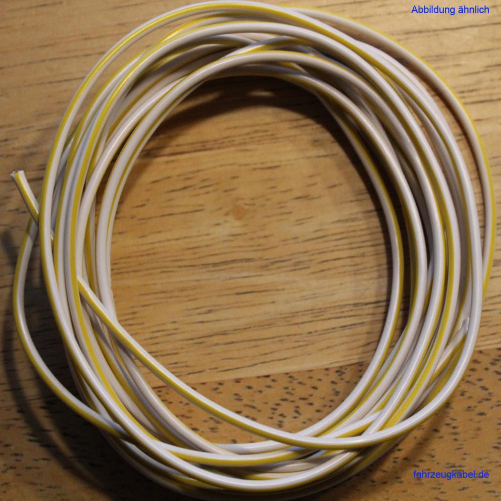 Kfz Kabel 1,5mm² weiß gelb 5 Meter kaufen